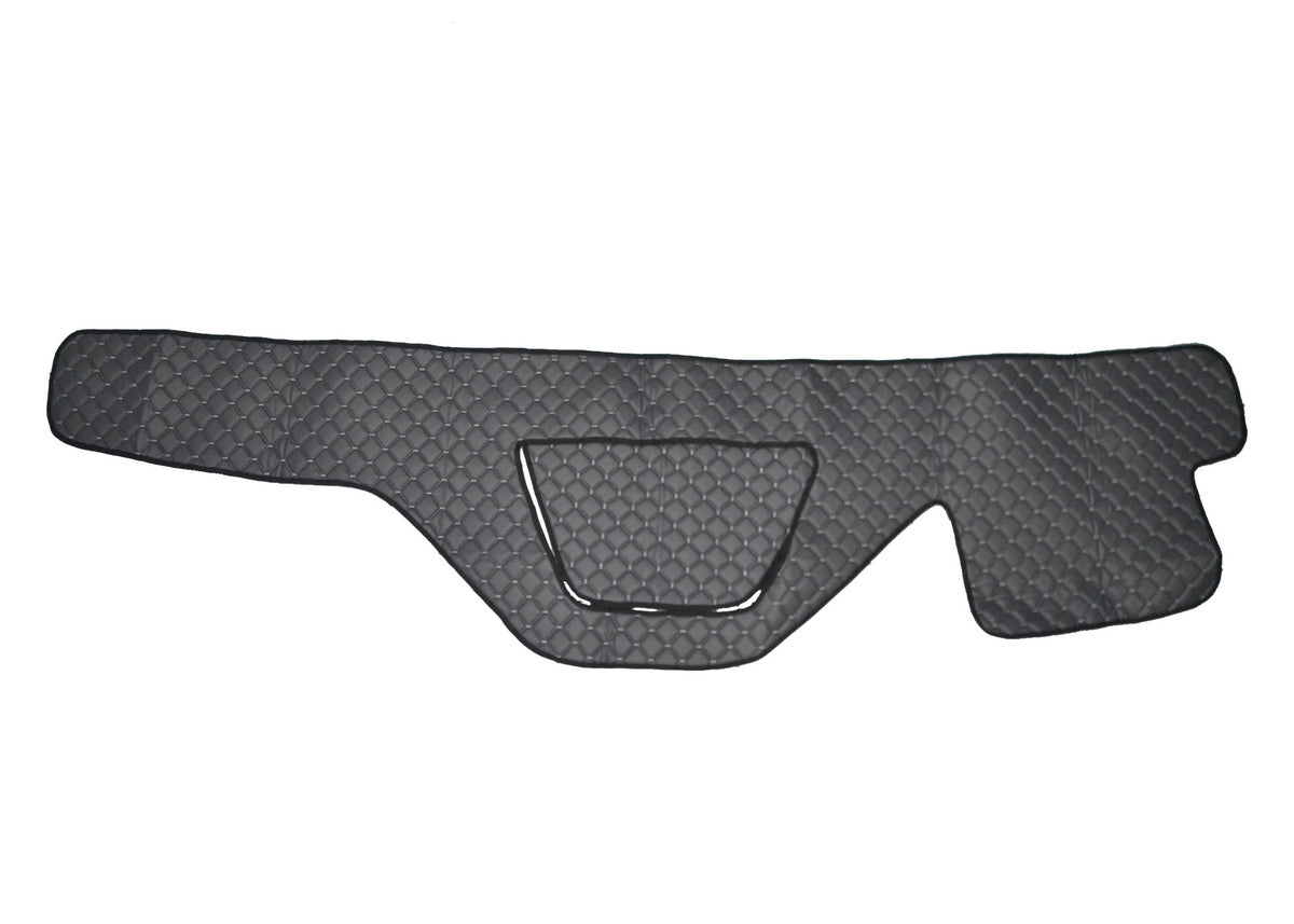 Tapis de tableau de bord – cuir synthétique (éco-cuir), gris, adapté pour DAF XF 105 Euro 5 &amp; Euro 6 (2007+)