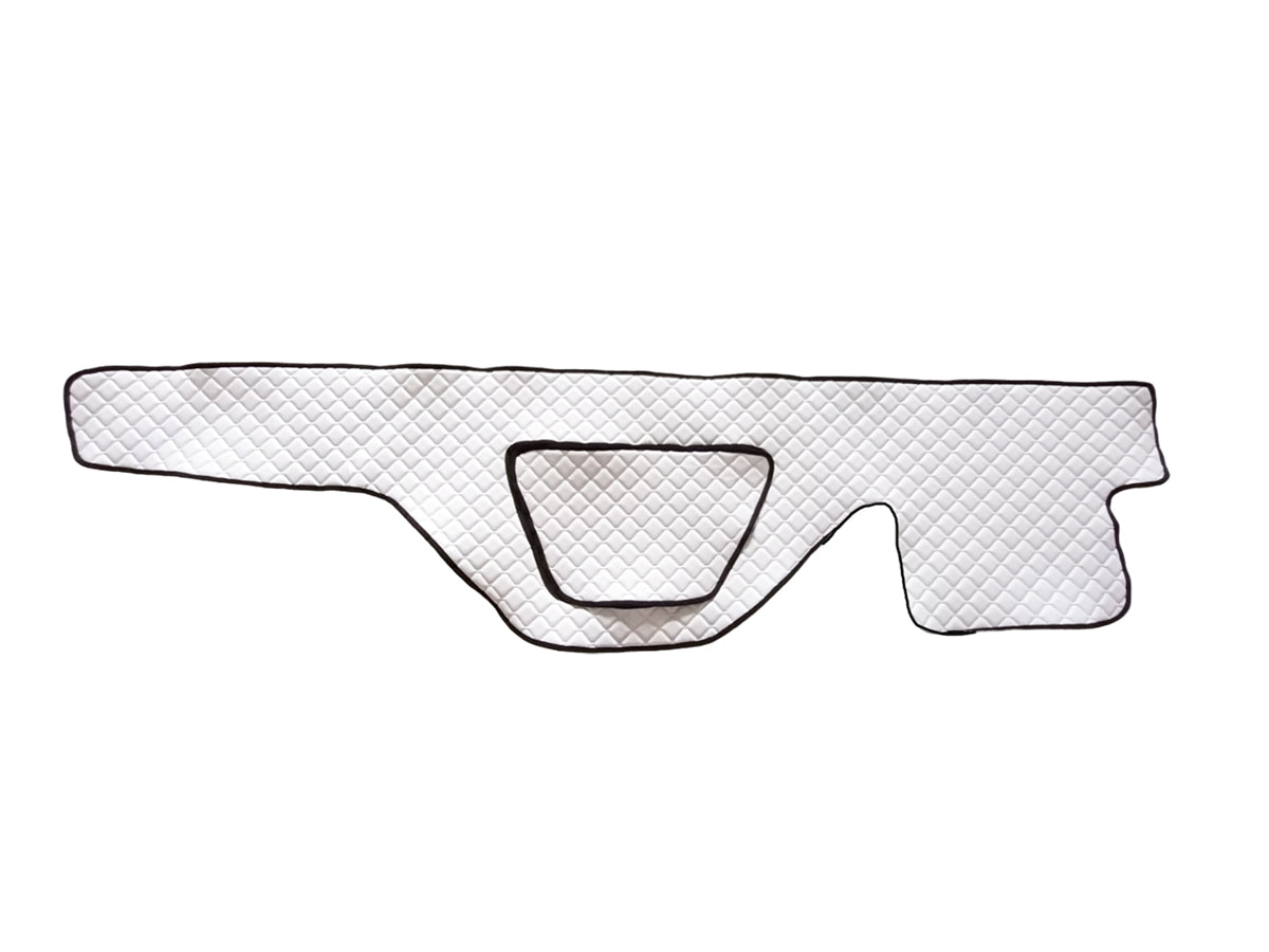 Tapis de tableau de bord – cuir synthétique (éco-cuir), blanc, adapté pour DAF XF 105 Euro 5 &amp; Euro 6 (2007+)