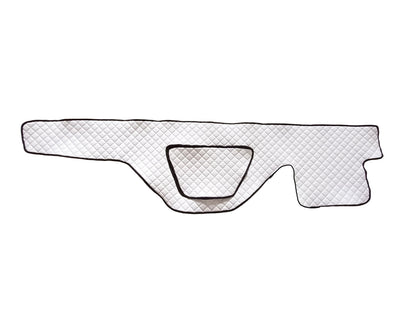 Tapis de tableau de bord – cuir synthétique (éco-cuir), blanc, adapté pour DAF XF 105 Euro 5 &amp; Euro 6 (2007+)