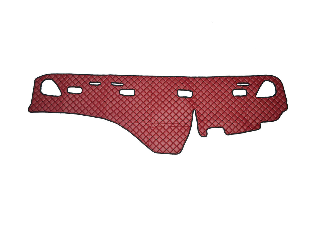 Tapis de tableau de bord – cuir synthétique (éco-cuir), bordeaux, adapté pour Volvo FH 2002–2009