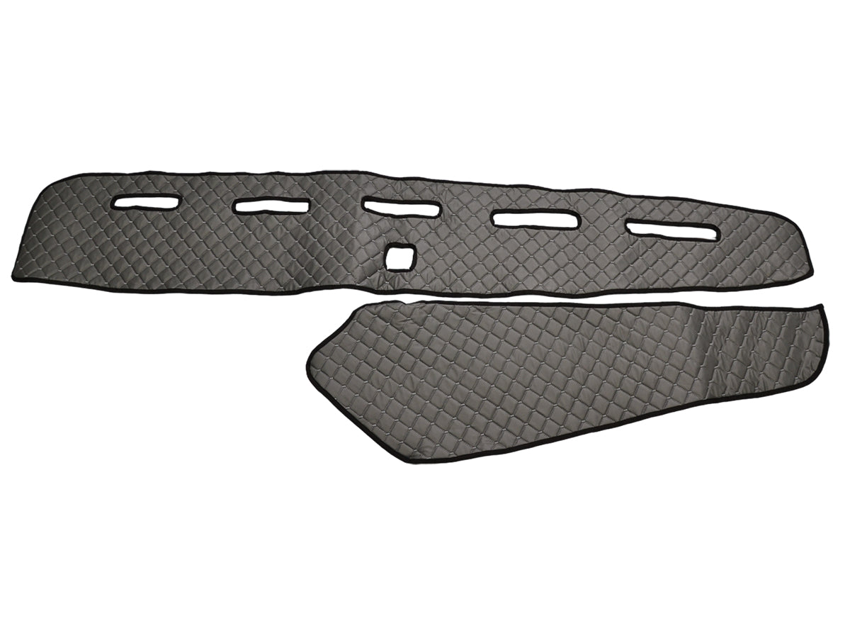 Tapis de tableau de bord – cuir synthétique (éco-cuir), gris foncé, adapté pour Volvo FH4 sans capteur, 2013+