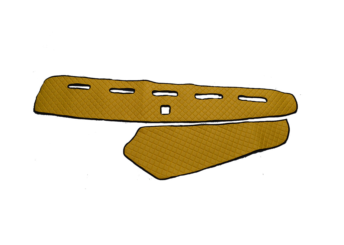 Tapis de tableau de bord – cuir synthétique (éco-cuir), jaune, adapté pour Volvo FH4 sans capteur, 2013+