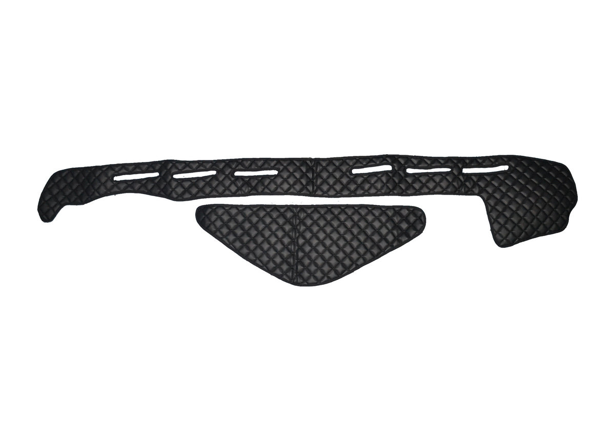 Tapis de tableau de bord – cuir synthétique (éco-cuir), noir, adapté pour Renault T sans capteur, 2014+