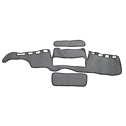 Tapis de tableau de bord gris foncé – cuir synthétique (éco-cuir), adapté pour MAN TGX 2007–2017