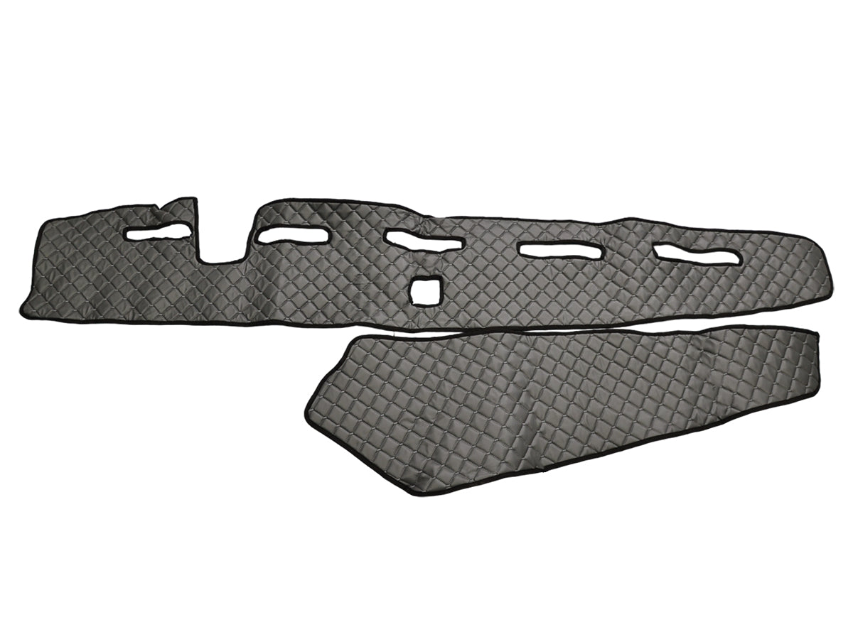 Tapis de tableau de bord – cuir synthétique (éco-cuir), gris foncé, adapté pour Volvo FH4 avec capteur, à partir de 2013