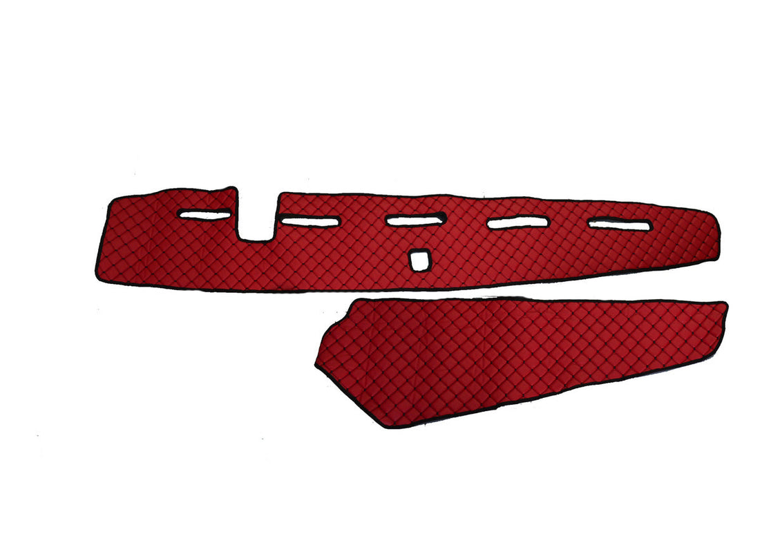 Tapis de tableau de bord – cuir synthétique (éco-cuir), adapté pour Volvo FH4 avec capteur, 2013+, bordeaux