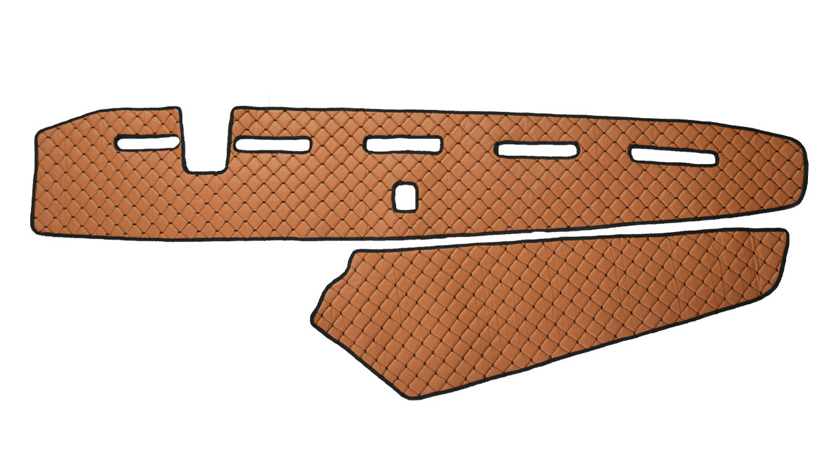 Tapis de tableau de bord – cuir synthétique (éco-cuir), marron, adapté pour Volvo FH4 avec capteur, 2013+