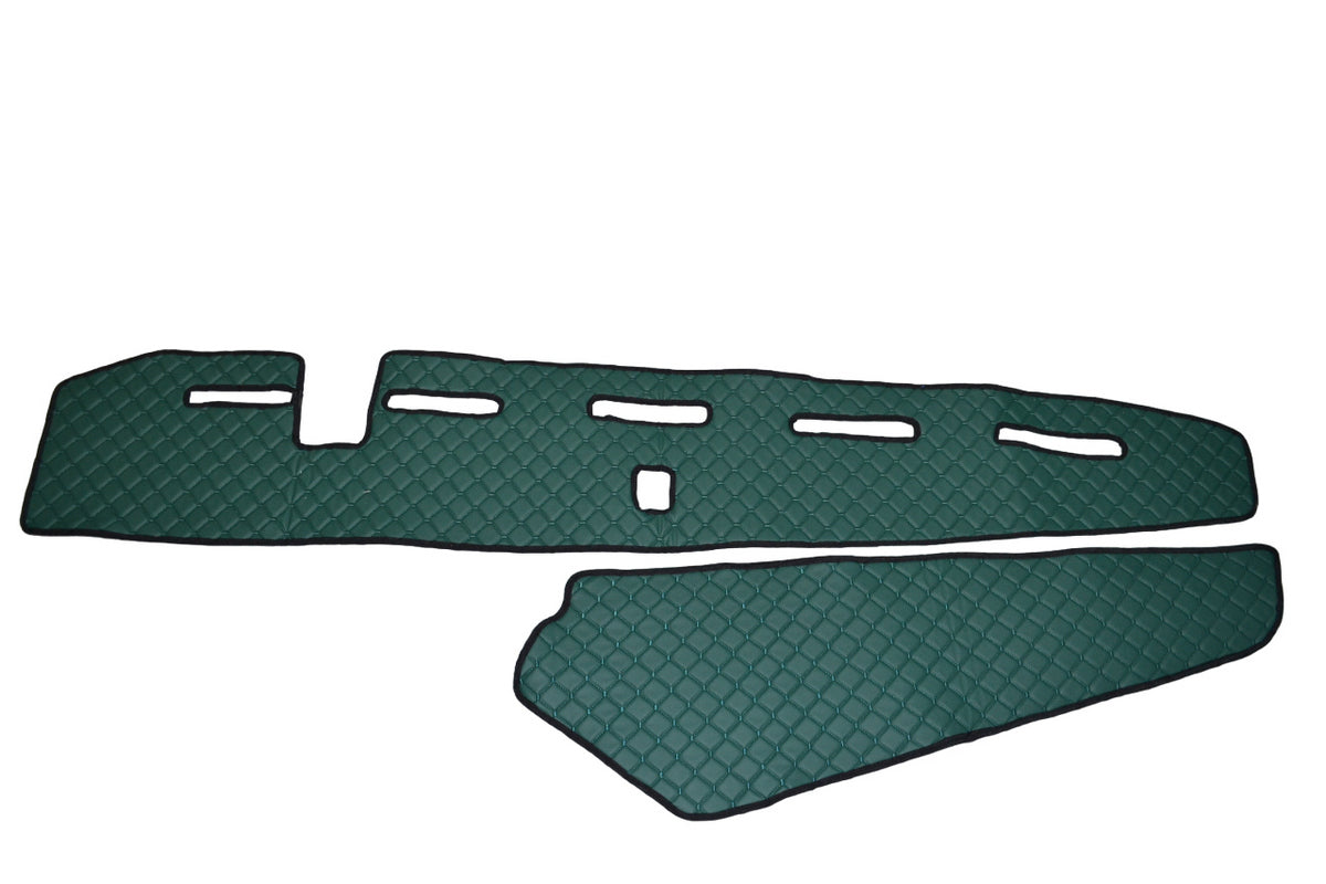 Tapis de tableau de bord – cuir synthétique (éco-cuir), vert, adapté pour Volvo FH4 avec capteur, 2013+