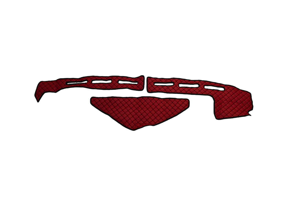 Tapis de tableau de bord en cuir – adapté pour Renault T avec capteur, bordeaux, cabine High Sleeper, 2013+