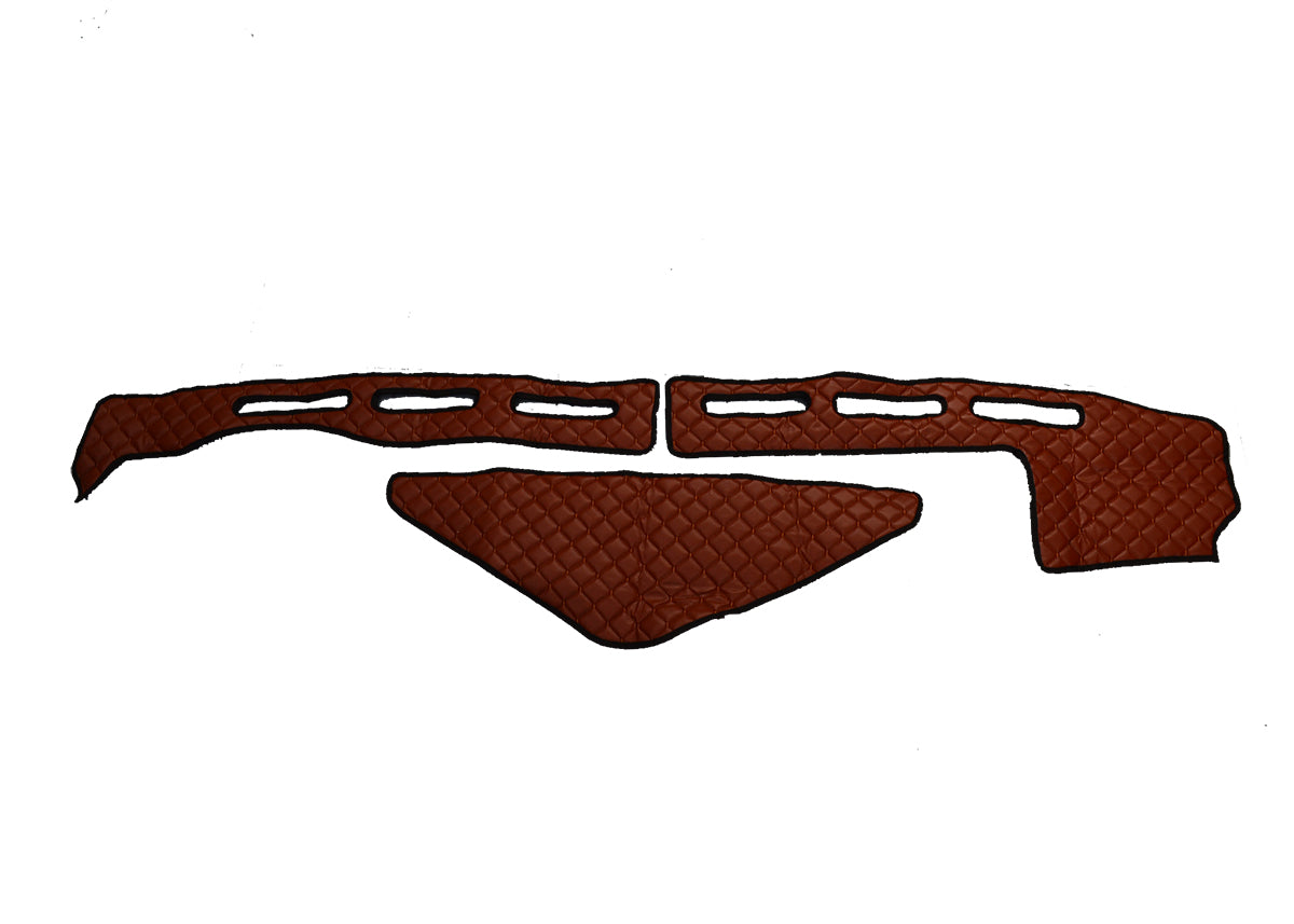 Tapis de tableau de bord en cuir – adapté pour Renault T avec capteur, marron, cabine High Sleeper, 2013+