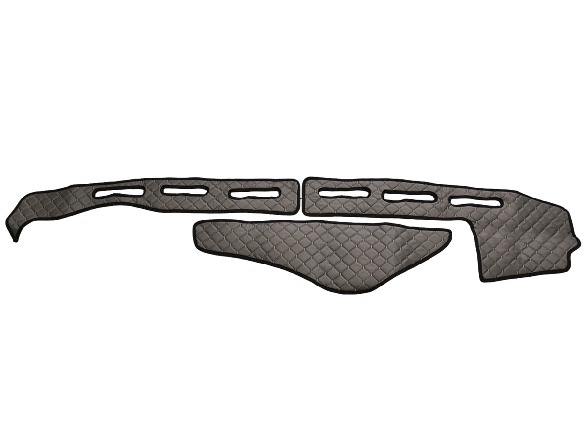 Tapis de tableau de bord en cuir gris foncé – adapté pour Renault T avec capteur, Day Cab / Day &amp; Night Cab / Sleeper Cab