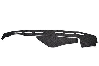 Tapis de tableau de bord – cuir synthétique (éco-cuir), noir, adapté pour Renault K sans capteur