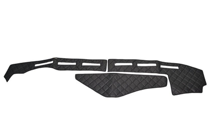 Tapis de tableau de bord – cuir synthétique (éco-cuir), noir, adapté pour Renault K avec capteur