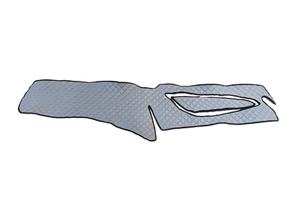 Tapis de tableau de bord en cuir synthétique (éco-cuir) gris – adapté pour Scania R 2017+