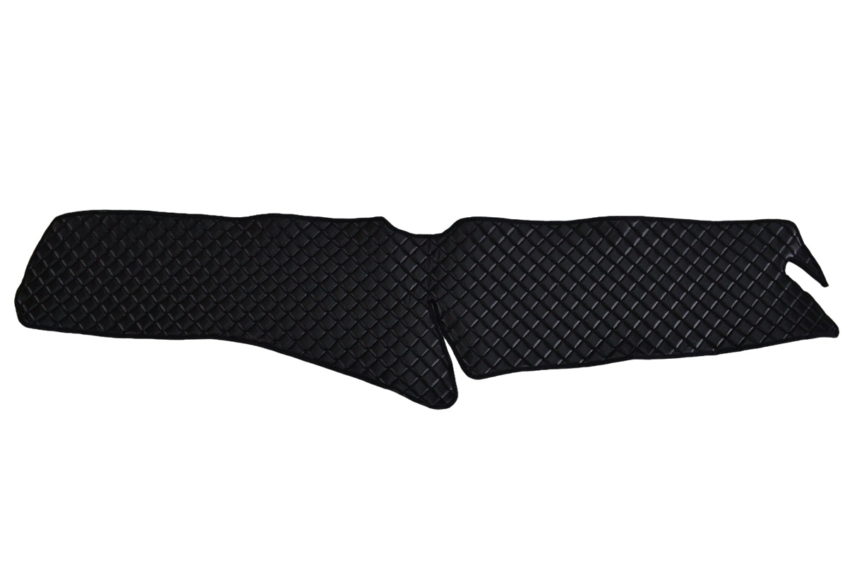 Tapis de tableau de bord – cuir synthétique (éco-cuir), noir, adapté pour Scania R 2017+, modèle sans ouverture