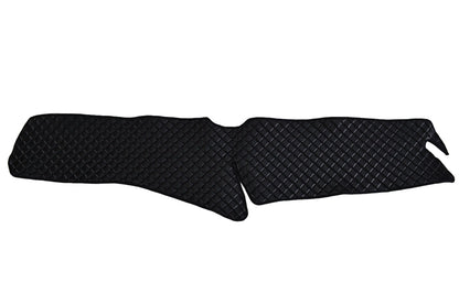 Tapis de tableau de bord – cuir synthétique (éco-cuir), noir, adapté pour Scania R 2017+, modèle sans ouverture