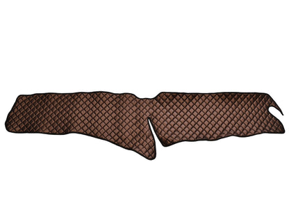 Tapis de tableau de bord – cuir synthétique (éco-cuir), bronze, adapté pour Scania R 2017+, sans ouverture