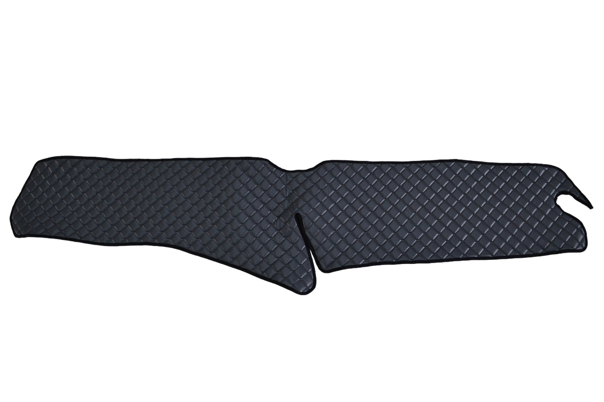 Tapis de tableau de bord – cuir synthétique (éco-cuir), gris, adapté pour Scania R 2017+, version sans ouverture