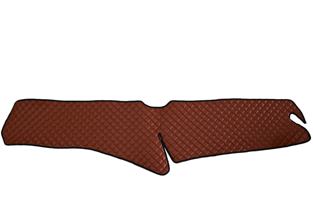 Табло стелка – кафява изкуствена кожа (еко кожа), подходящ за Scania R 2017+, модел без отвори