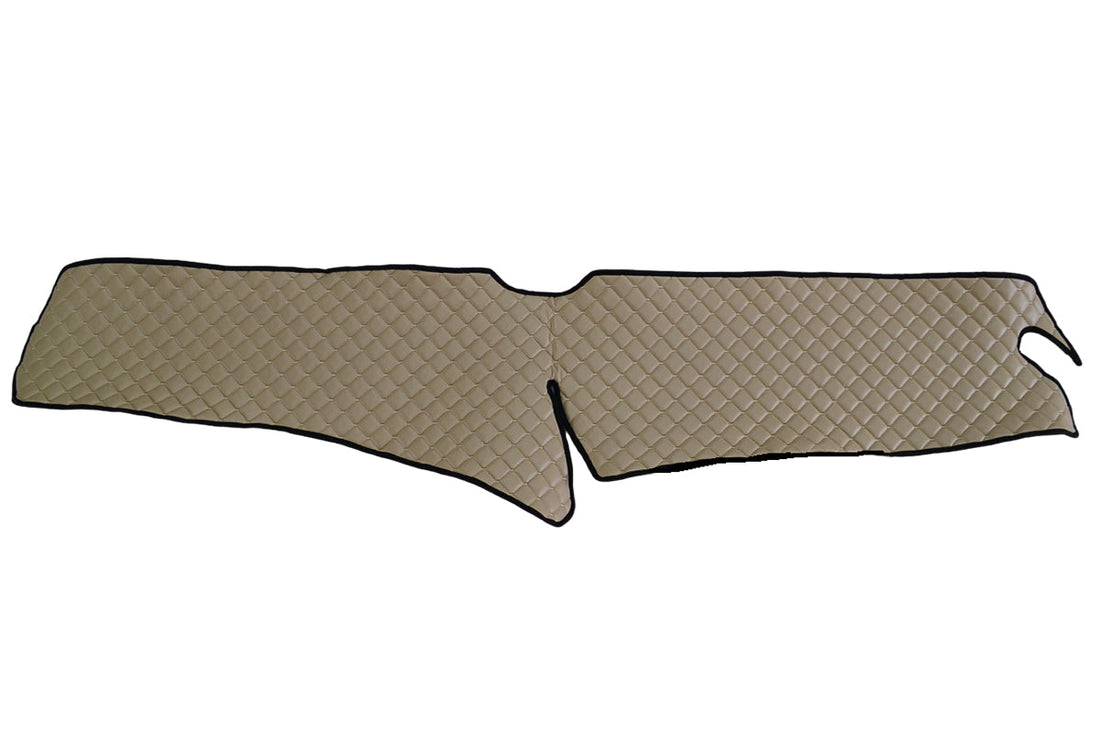 Стелка за табло – изкуствена кожа (еко кожа), бежова, подходяща за Scania R 2017+, модел без отвор