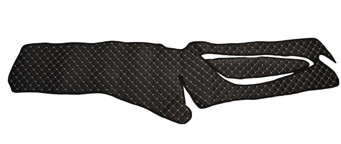 Стелка за табло – изкуствена кожа (еко кожа), подходяща за Scania R 2017+, черна с бял шев