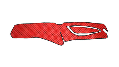 Tapis de tableau de bord – cuir synthétique (éco-cuir), adapté pour Scania R 2017+, rouge