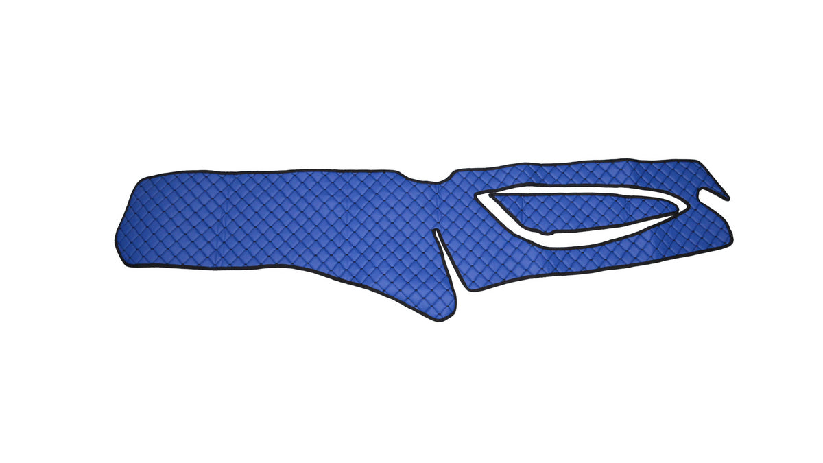 Tapis de tableau de bord – cuir synthétique (éco-cuir), bleu, adapté pour Scania R 2017+