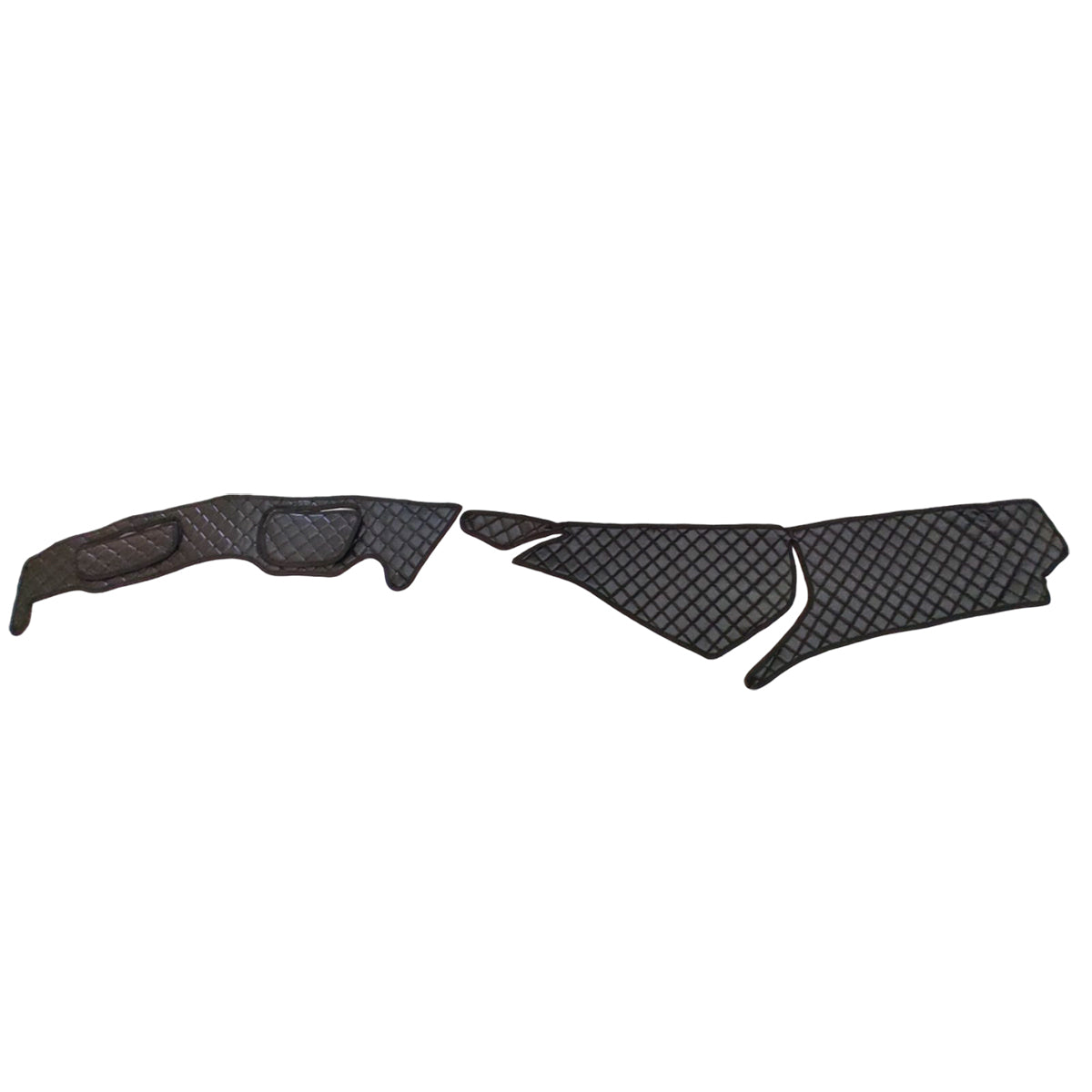 Tapis de tableau de bord – cuir synthétique (éco-cuir) perforé, noir, adapté pour Mercedes Actros L jusqu&