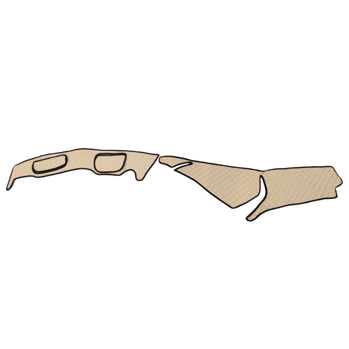 Tapis de tableau de bord – cuir synthétique (éco-cuir) beige perforé adapté pour Mercedes Actros L jusqu’en 2021