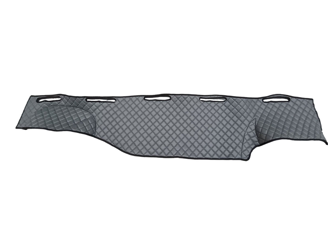 Tapis de tableau de bord – cuir synthétique (éco-cuir), sans découpes, gris clair, adapté pour MAN TGA 2000–2005