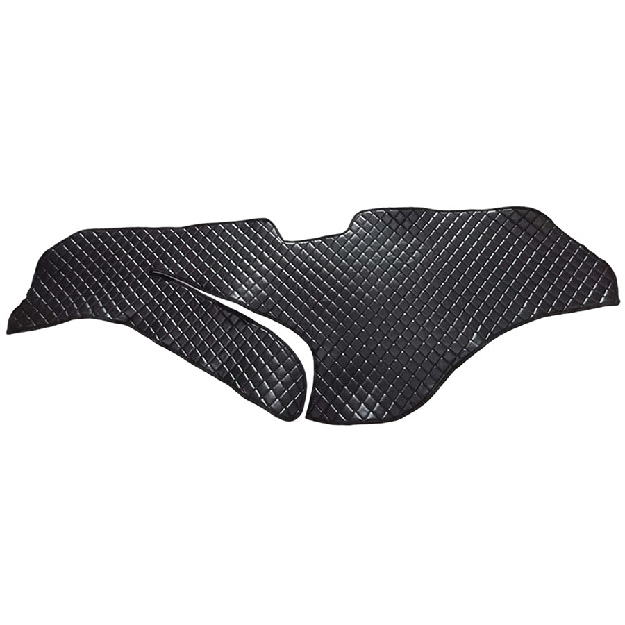 Tapis de tableau de bord noir en cuir synthétique (éco-cuir) – adapté pour DAF XF/XG/XG+, 2021+