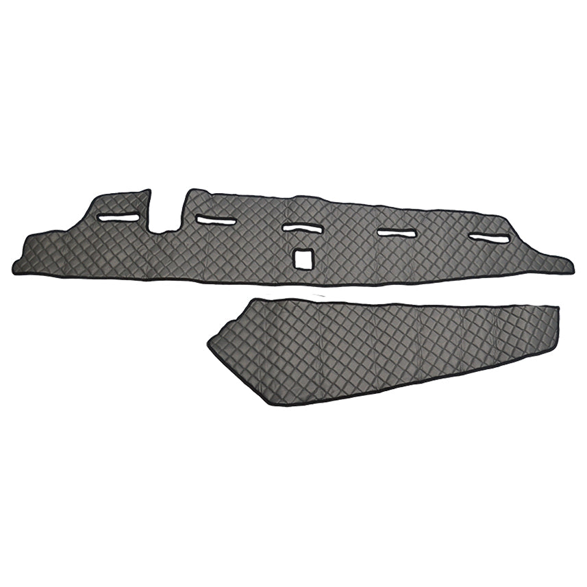 Tapis de tableau de bord – cuir synthétique (éco-cuir), gris, avec capteur, adapté pour Volvo FH5 2020+