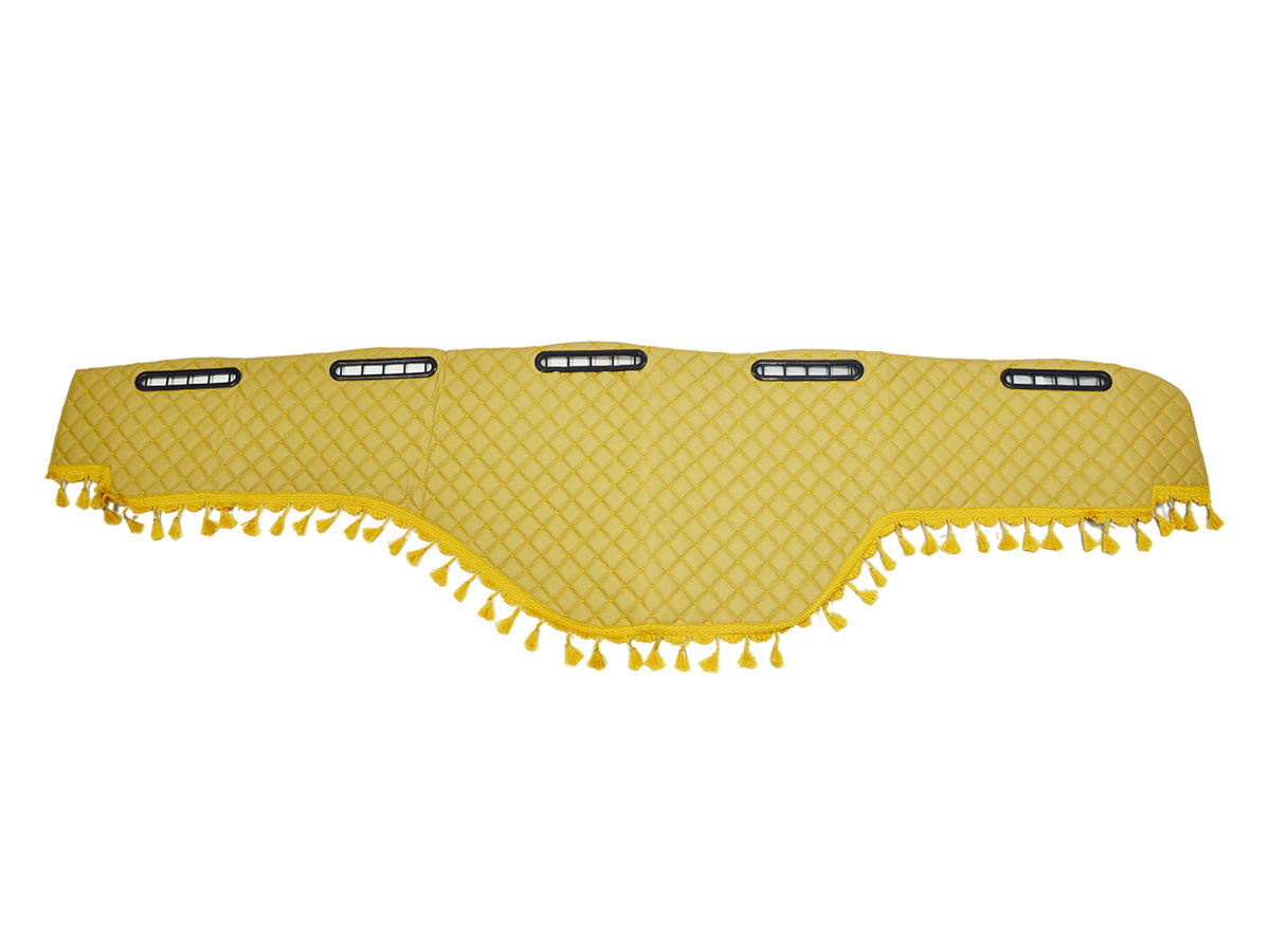 Tapis de tableau de bord – cuir synthétique (éco-cuir) avec franges, adapté pour DAF CF85 2006–2014