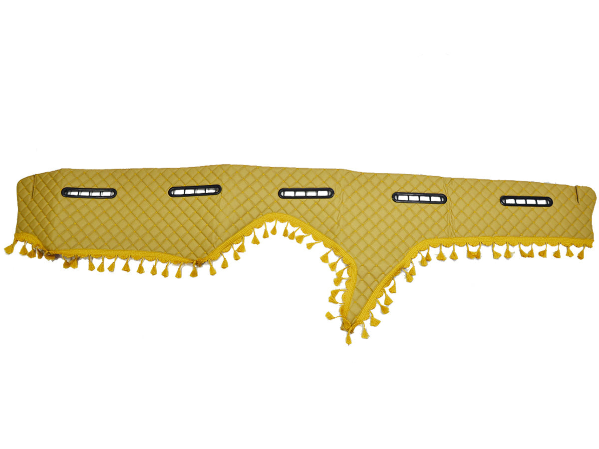 Tapis de tableau de bord – cuir synthétique (éco-cuir) avec franges adapté pour Iveco Stralis Hi-Way 460