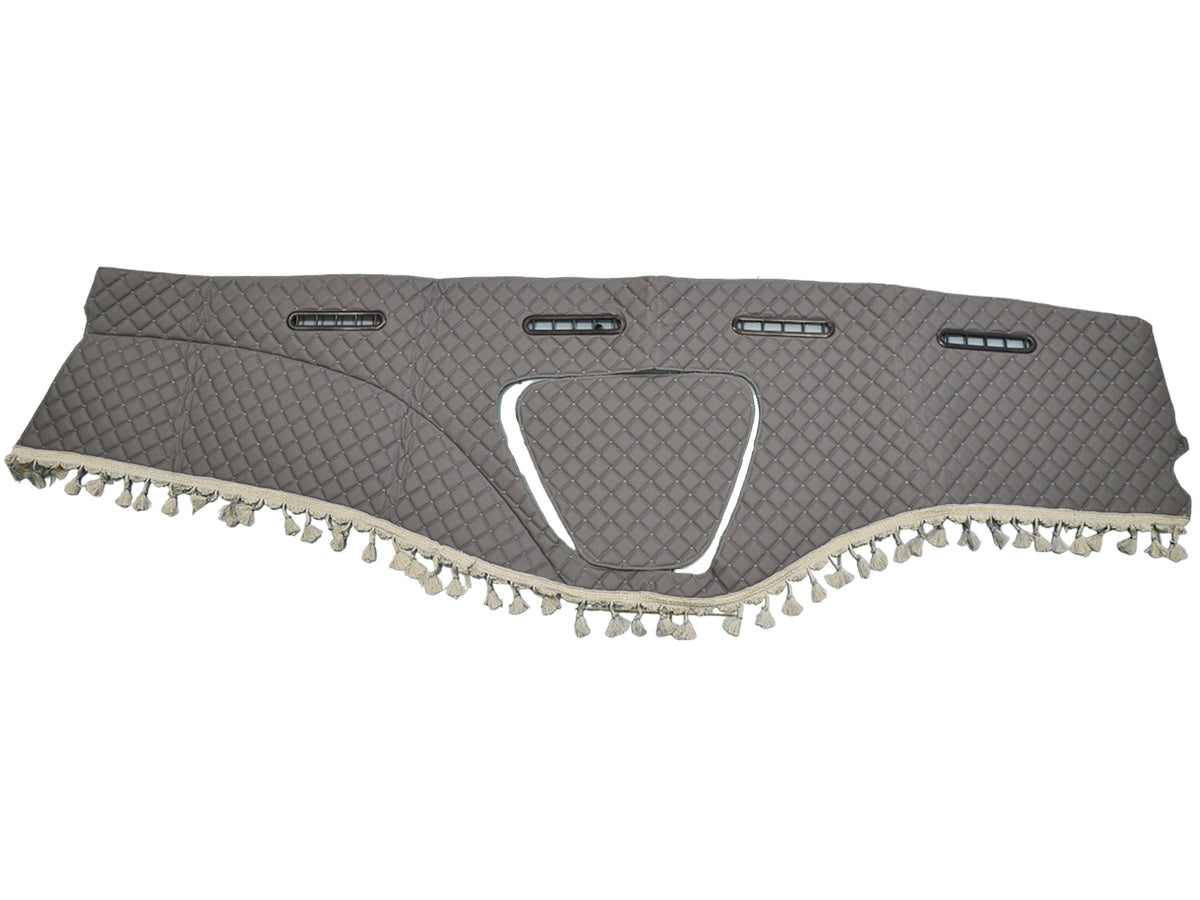 Housse de tableau de bord grise à franges – adaptée pour Mercedes Actros 1844 MP3 (2009–2015)