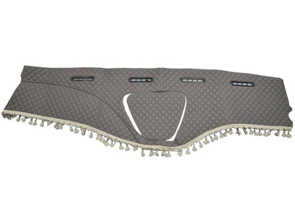 Housse de tableau de bord grise à franges – adaptée pour Mercedes Actros 1844 MP3 (2009–2015)