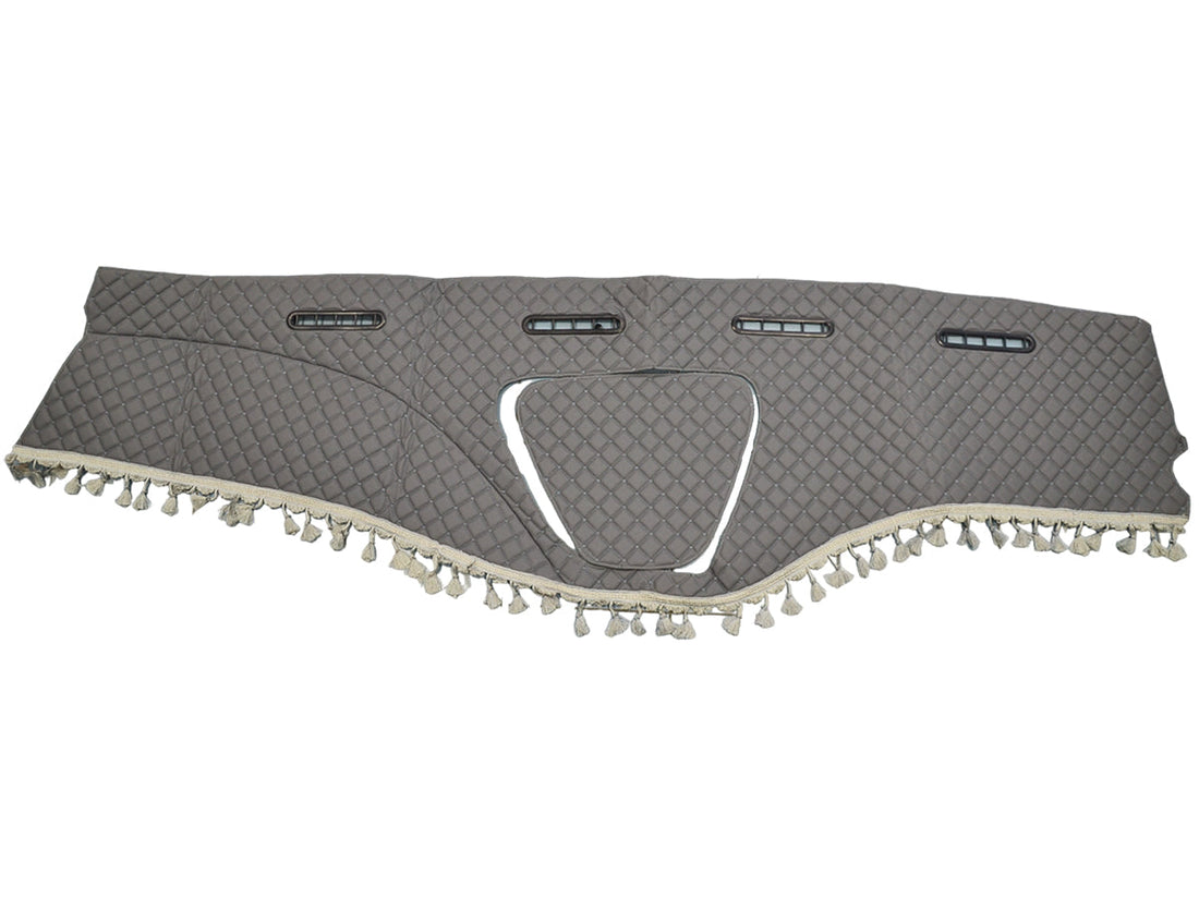 Housse de tableau de bord grise à franges – adaptée pour Mercedes Actros 1844 MP3 (2009–2015)