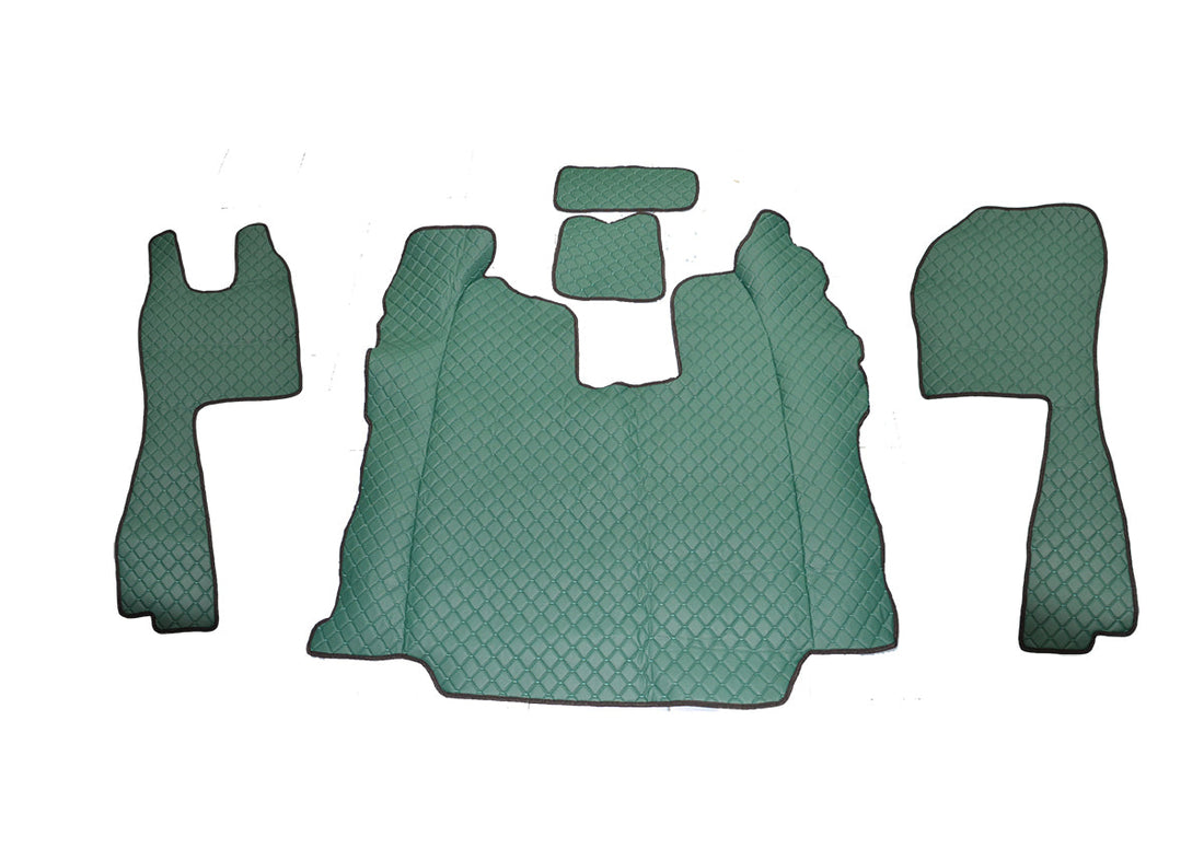 Σετ δερμάτινων πατακιών δαπέδου – κατάλληλο για Scania R με κανονικά καθίσματα, αυτόματο κιβώτιο ταχυτήτων, πράσινο, 2010–2019
