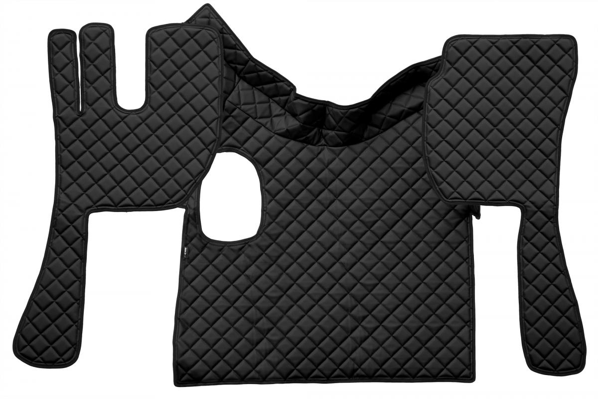 Δερμάτινα πατάκια δαπέδου – κατάλληλο για Volvo FH12/FH16 χειροκίνητο 2002–2012, Μαύρο