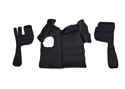 Кожени подови стелки – подходящ за Volvo FH12/FH16 с ръчна скоростна кутия 2002–2012 г., черни със син шев