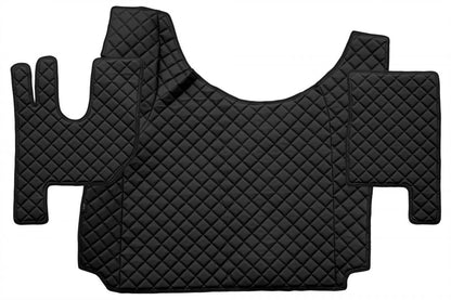 Tapis de sol en cuir – adapté pour Renault Range T 2014+, noir