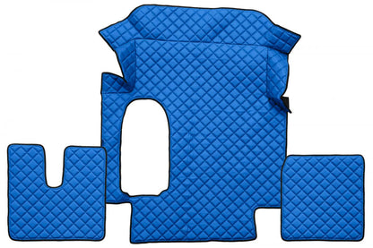 Tapis de sol en cuir – adaptés pour MAN TGA cabine large, bleu, 2000–2010