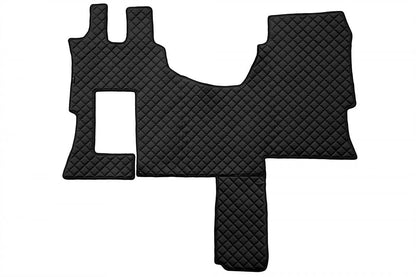 Tapis de sol en cuir – adapté pour Mercedes Actros MP4 Solostar Cab, noir, 2011–2019