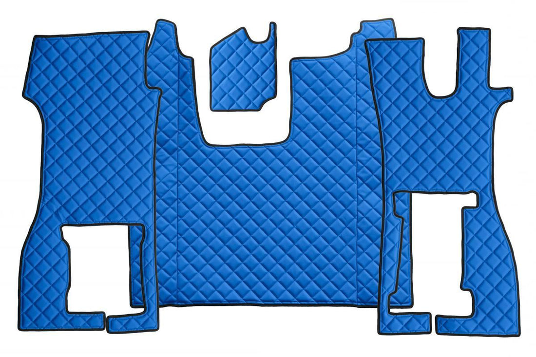 Tapis de sol en cuir – Volant à droite, adapté pour Scania R avec siège passager rabattable, bleu, à partir de 2016