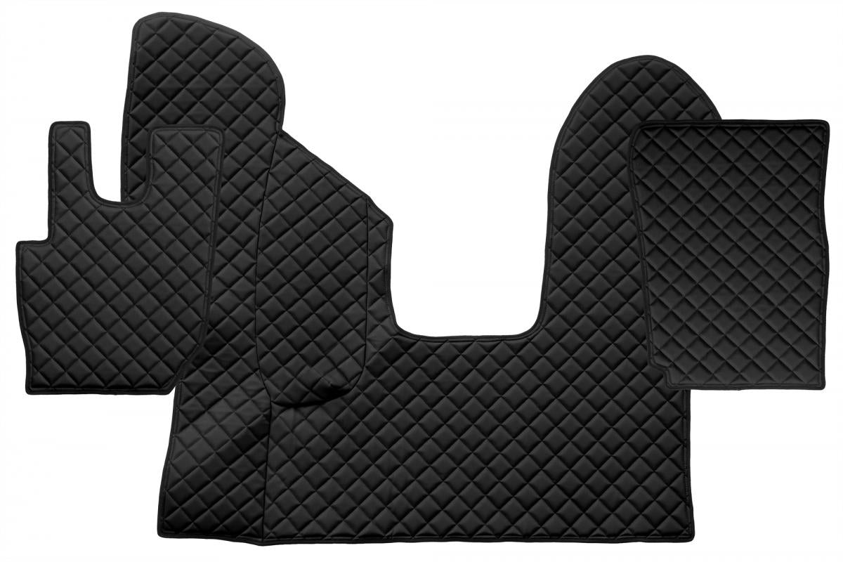 Jeu de tapis de sol en cuir – adapté pour DAF CF Euro 6 boîte automatique, noir, à partir de 2013