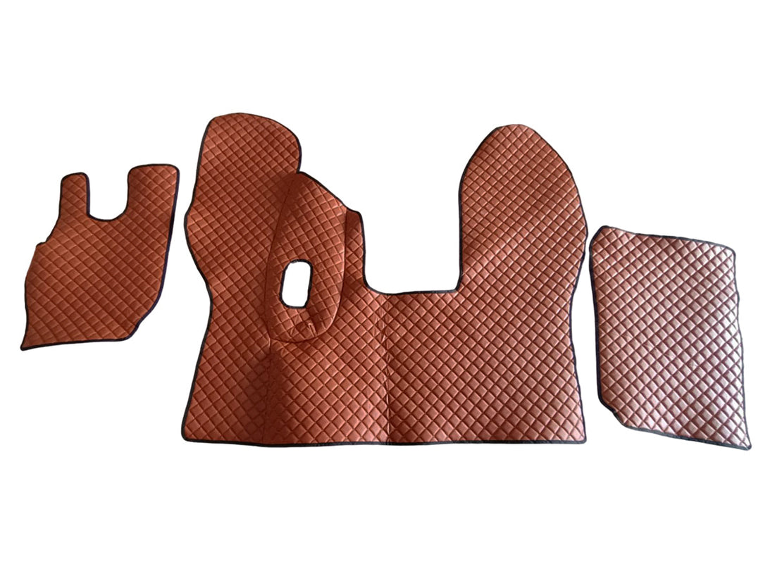 Tapis de sol en cuir marron – adapté pour DAF CF Euro 6 boîte manuelle, à partir de 04/2013