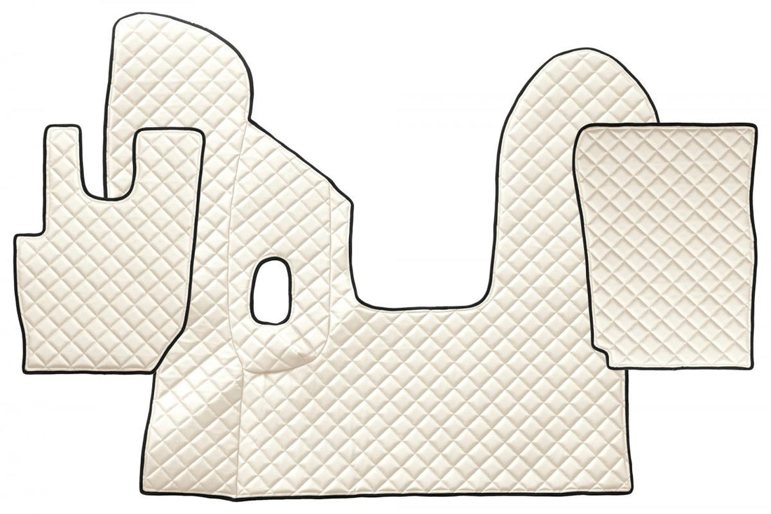 Tapis de sol en cuir – adaptés pour DAF CF Euro 6 boîte manuelle, beige, à partir de 04/2013