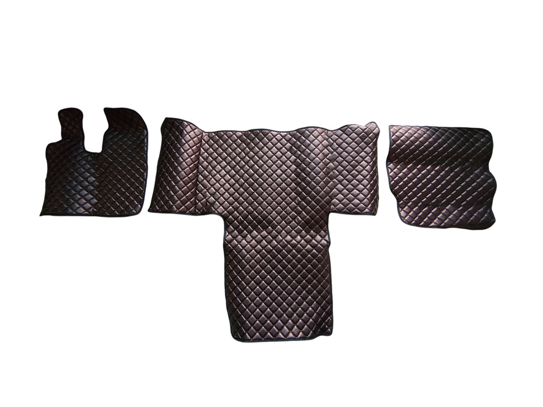 Fußmattensatz aus Leder – geeignet für MAN TGL/TGS/TGM Large Cab, L-Cab, LX-Cab (ab 2012), Kupfer