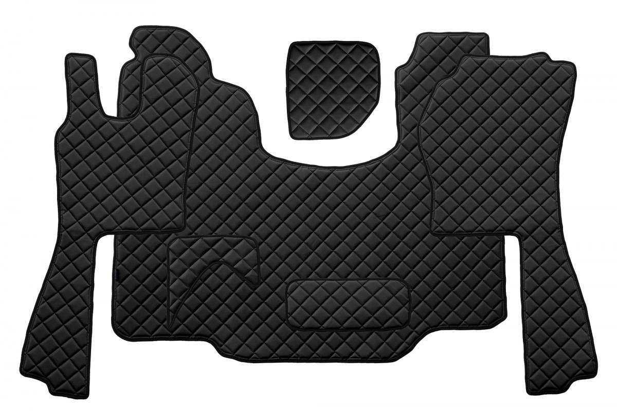 Tapis de sol en cuir – adaptés pour Scania G boîte automatique 2005–2016, noir