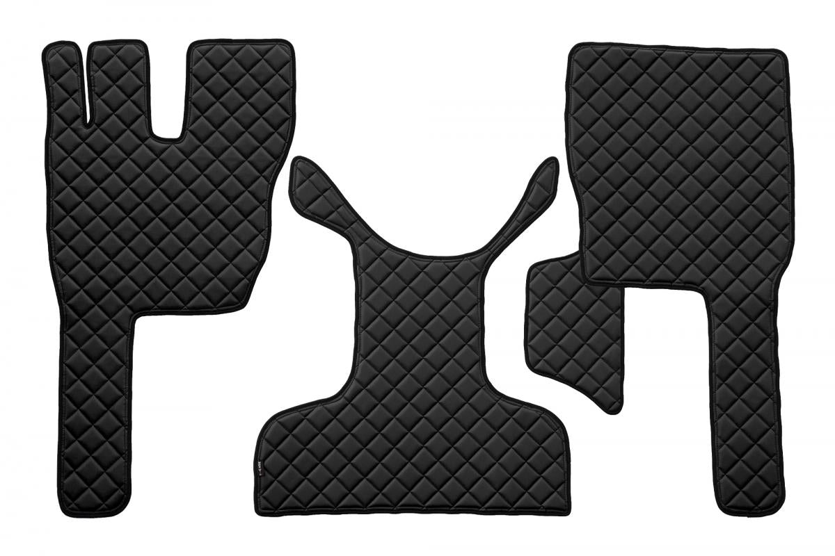 Tapis de sol en cuir synthétique noir – adapté pour Volvo FM4 (2013+)